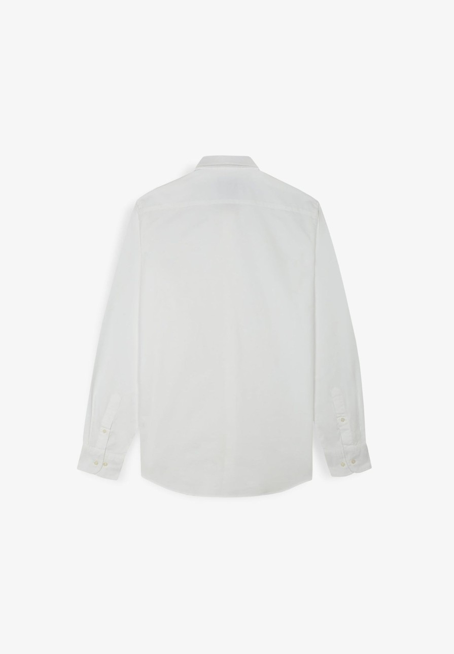 Best scalperscompany Oxford Shirt With Contrast Skull Print White