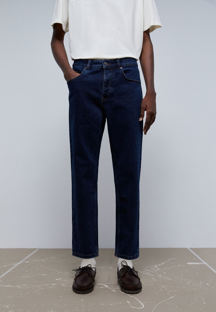 Hot scalperscompany Cropped Jeans Dark Blue