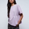 Best scalperscompany Faded T-Shirt With Side Pleat Lilac