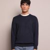 New scalperscompany Round Neck Sweater With Skull Navy Melange