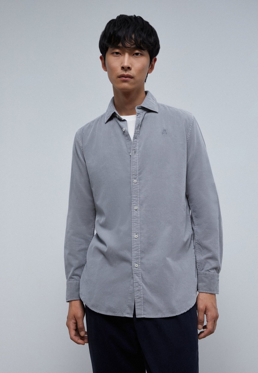 Online scalperscompany Micro Corduroy Skull Shirt