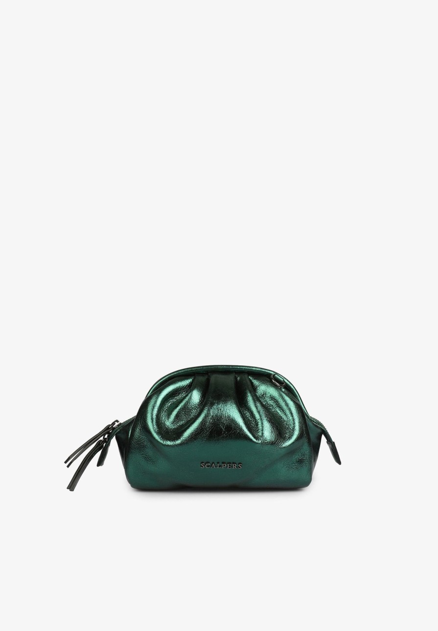 Online scalperscompany Metallic Clutch Bag Metallic Green