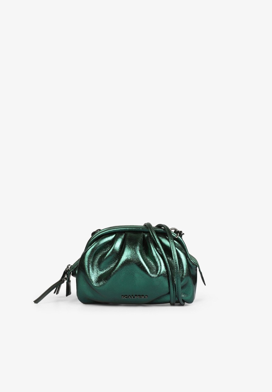 Online scalperscompany Metallic Clutch Bag Metallic Green