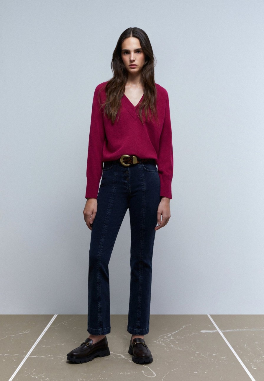 Online scalperscompany Ankle Flared Seam Jeans