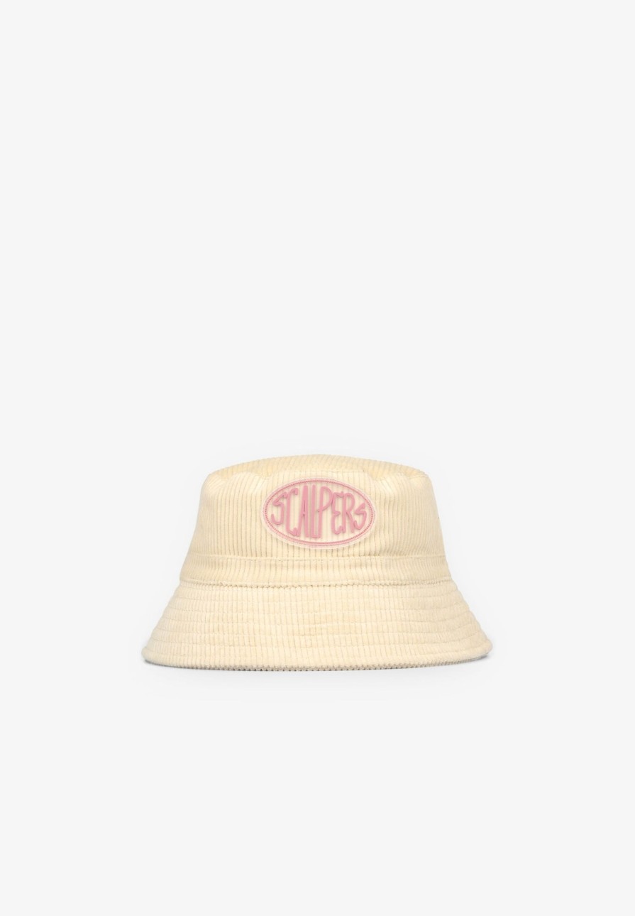 Clearance scalperscompany Corduroy Logo Bucket Hat