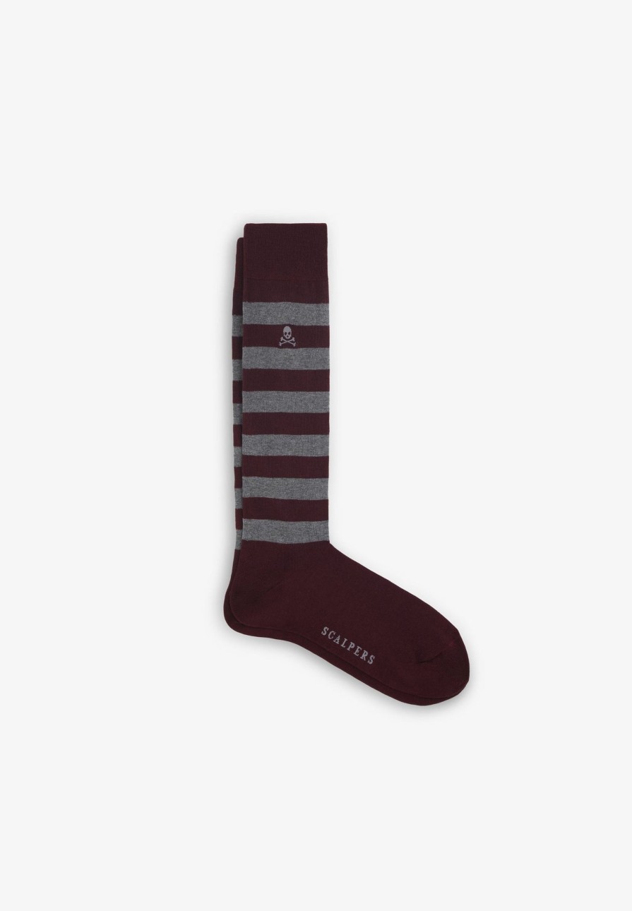 Best scalperscompany Striped Skull Socks