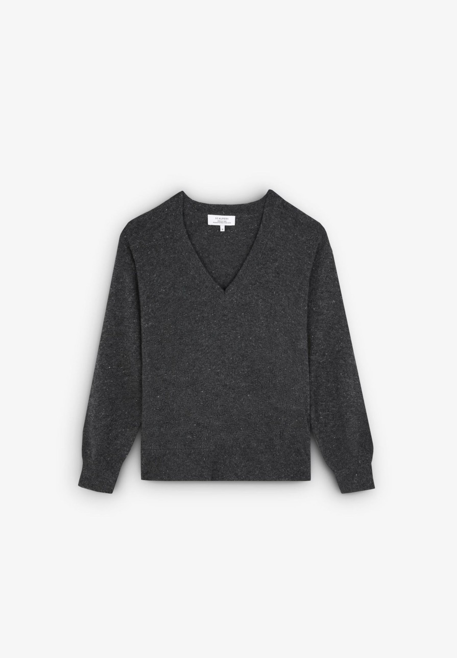 Best scalperscompany Cashmere Knit Sweater Dark Grey