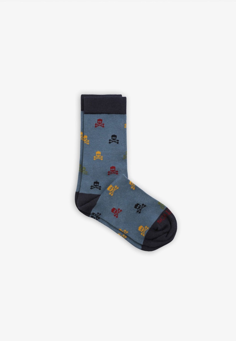 Wholesale scalperscompany All-Over Multi-Coloured Skull Socks