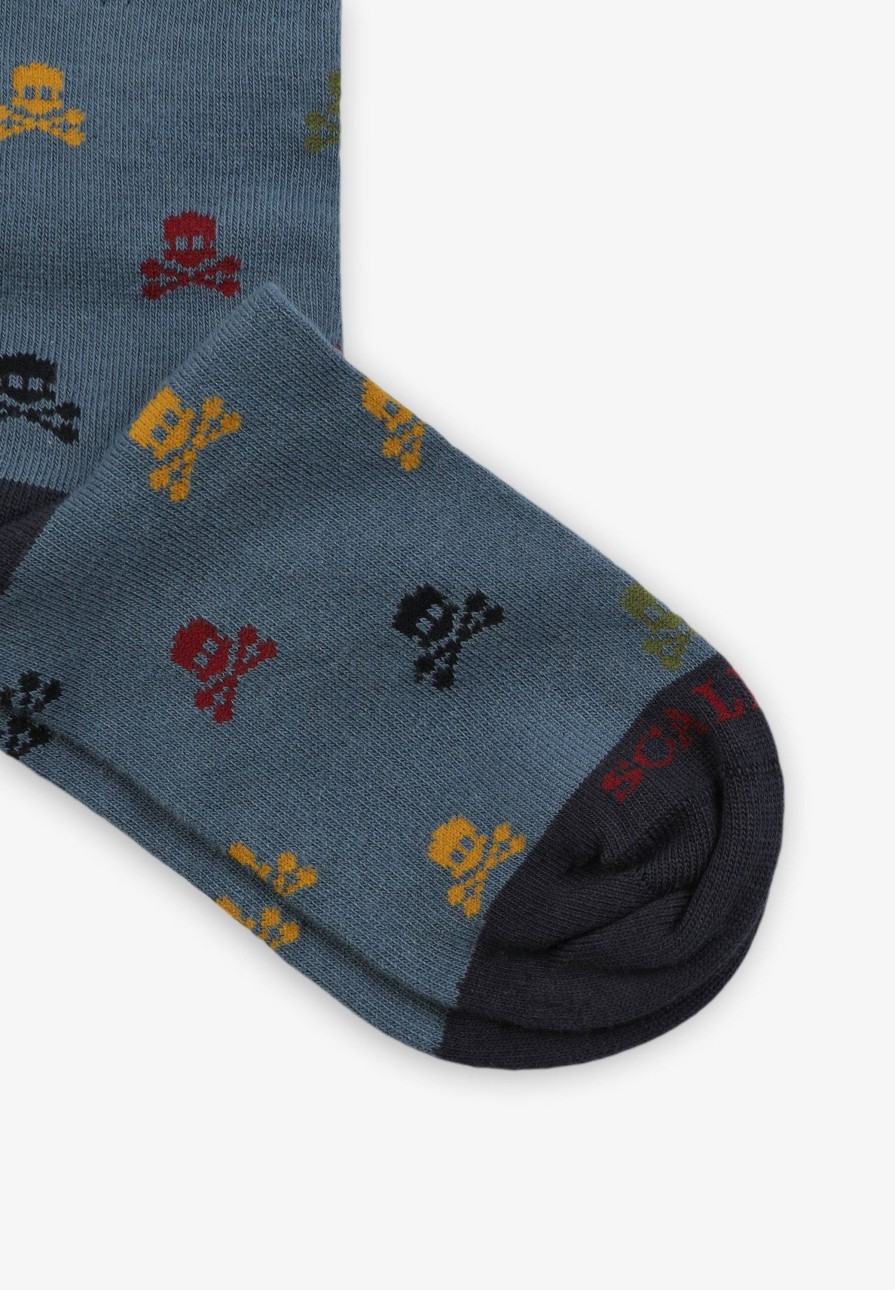 Wholesale scalperscompany All-Over Multi-Coloured Skull Socks