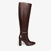 Best scalperscompany Knee-High Leather Boots Burgundy