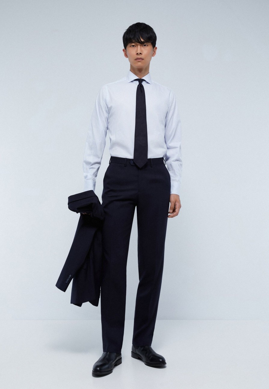 Online scalperscompany Mixed Cuff Dress Shirt