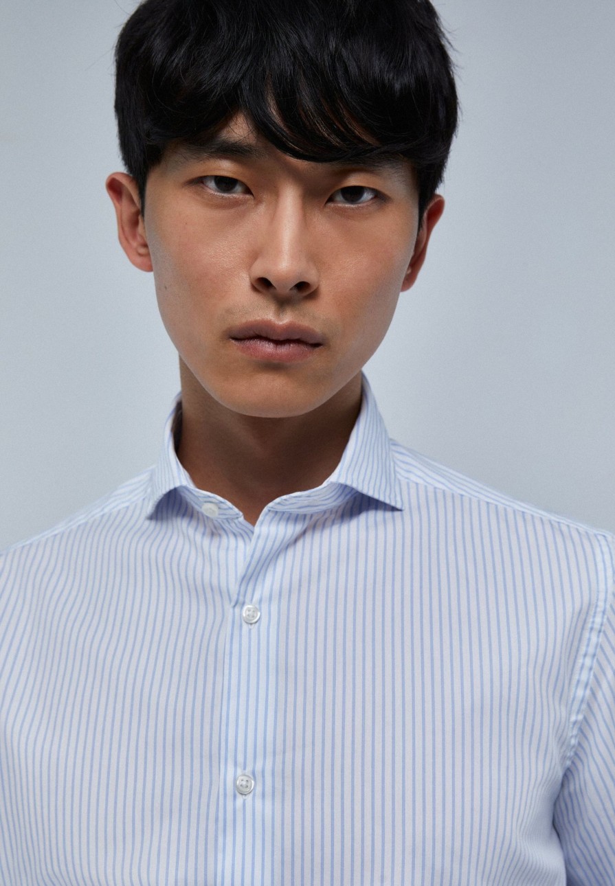 Online scalperscompany Mixed Cuff Dress Shirt