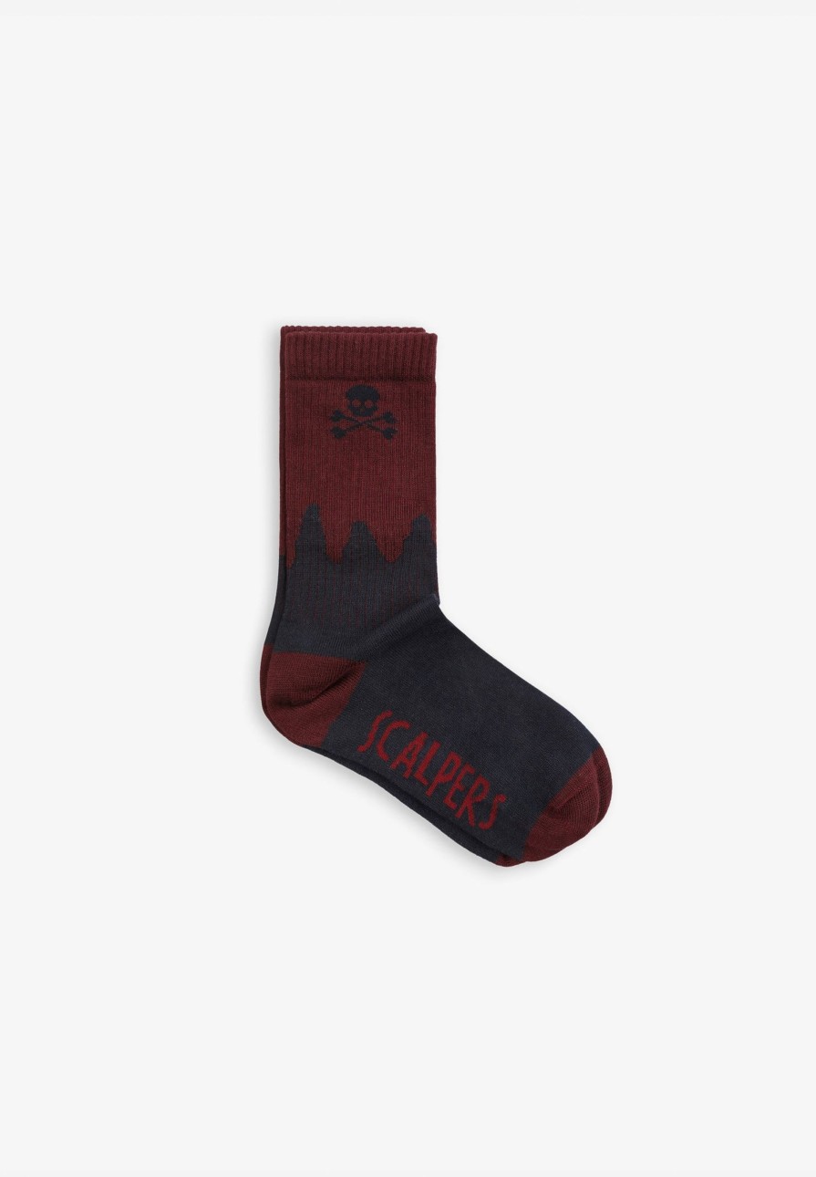 Online scalperscompany Two-Tone Skull Socks