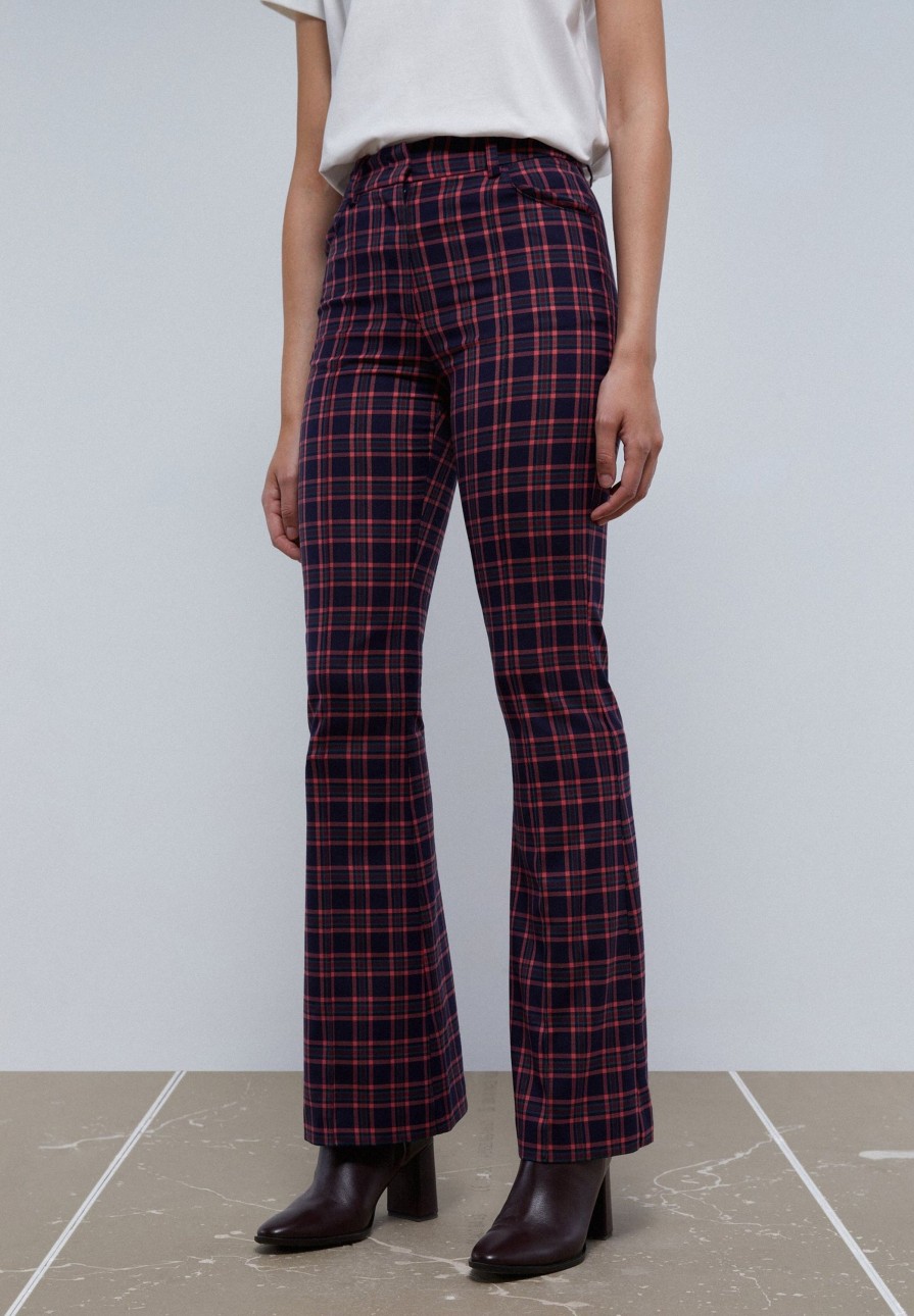 Best scalperscompany Flared Check Trousers