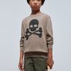 New scalperscompany Sweater With Contrast Skull