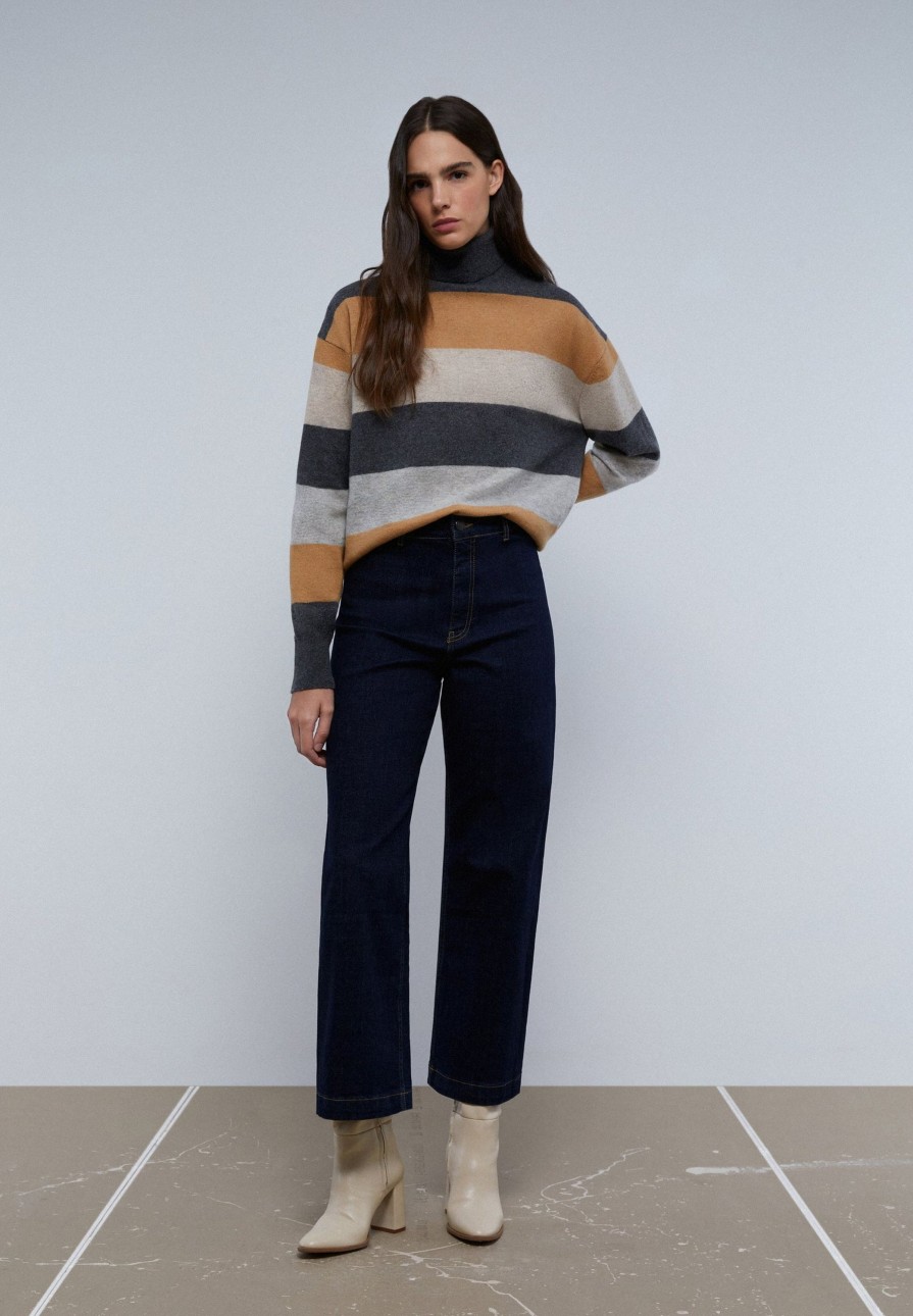 Online scalperscompany High Neck Knit Jumper