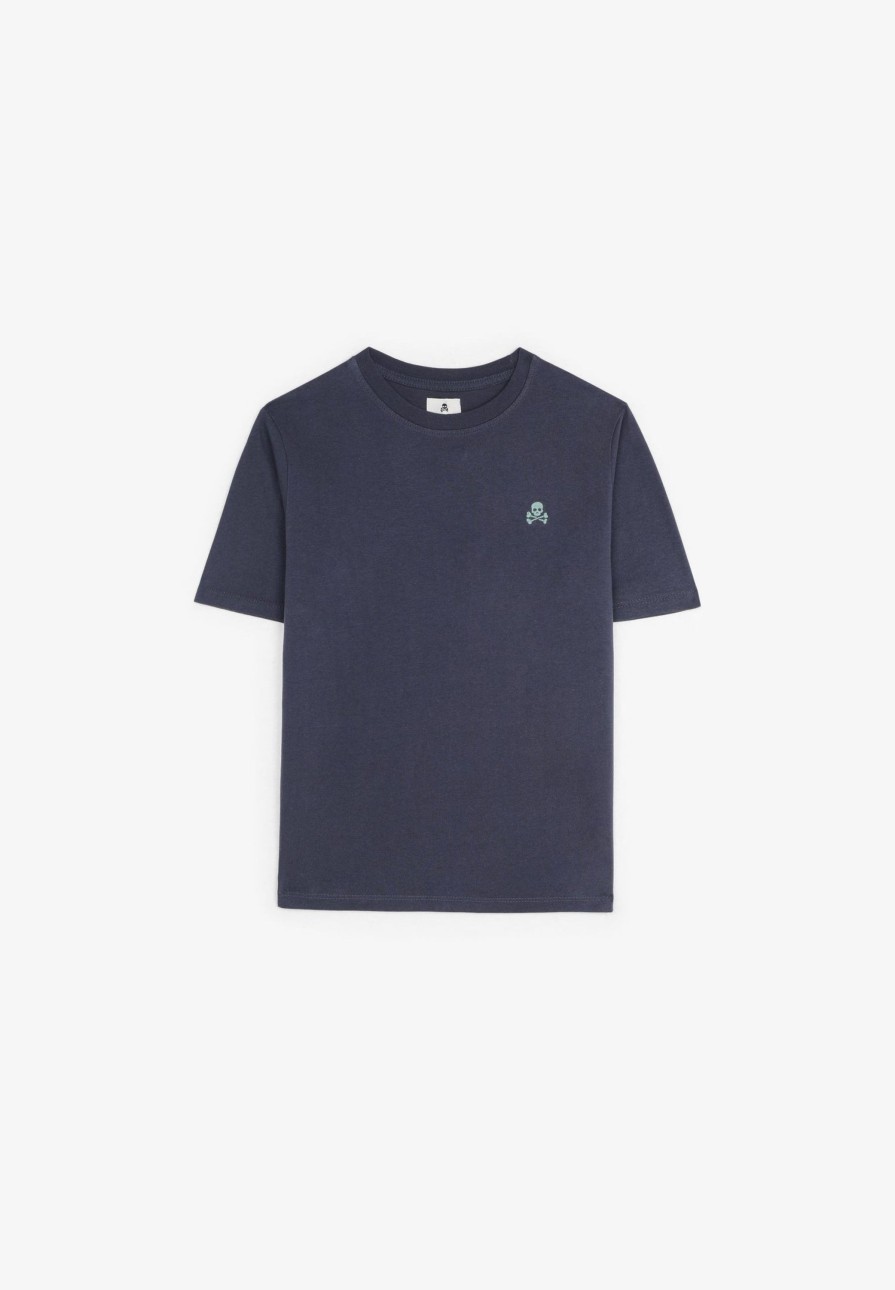 Online scalperscompany Basic Skull T-Shirt Navy