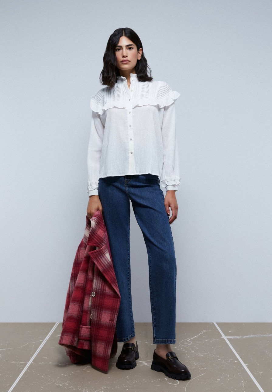 Online scalperscompany Check Cropped Coat Pink Check