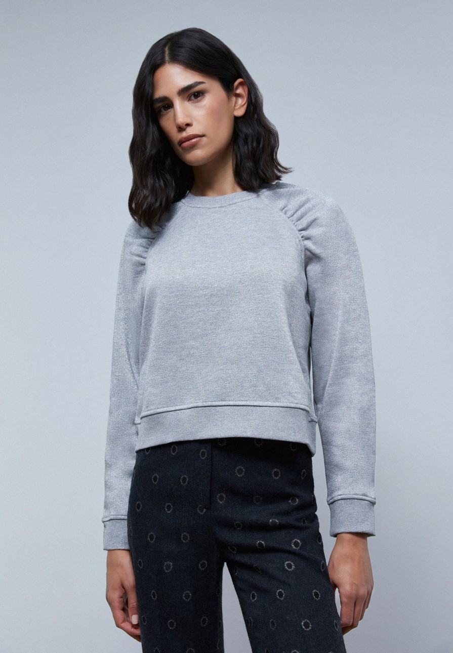 Wholesale scalperscompany Lurex Ruched Sweatshirt