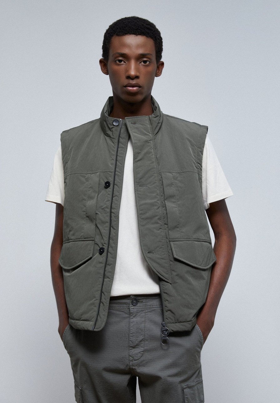 Online scalperscompany Lightweight Vest With Pockets Khaki