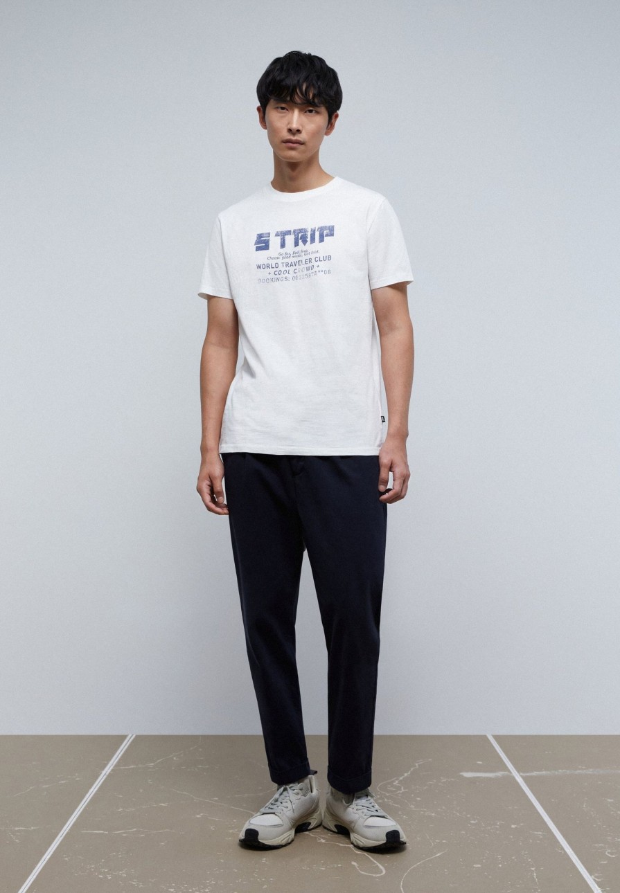 Online scalperscompany Rustic Slub Knit T-Shirt Off White