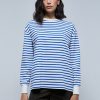 Clearance scalperscompany Long Sleeve Striped T-Shirt Blue Stripes