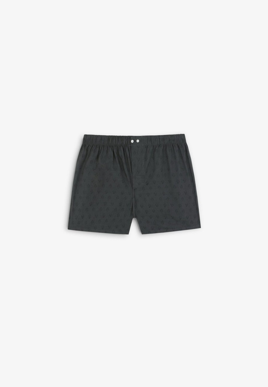 Wholesale scalperscompany Boxers With Motifs Dark Green