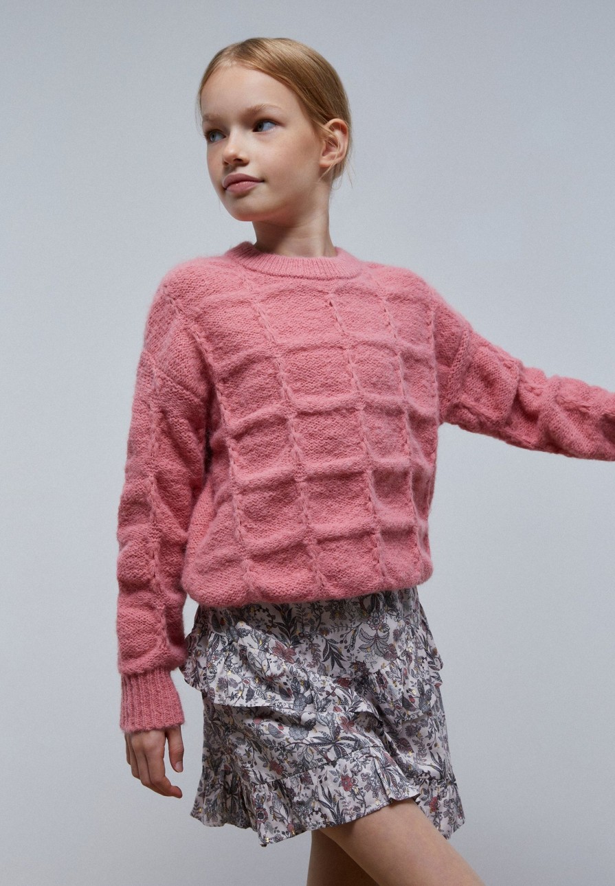 Hot scalperscompany Cable-Knit Sweater Pink