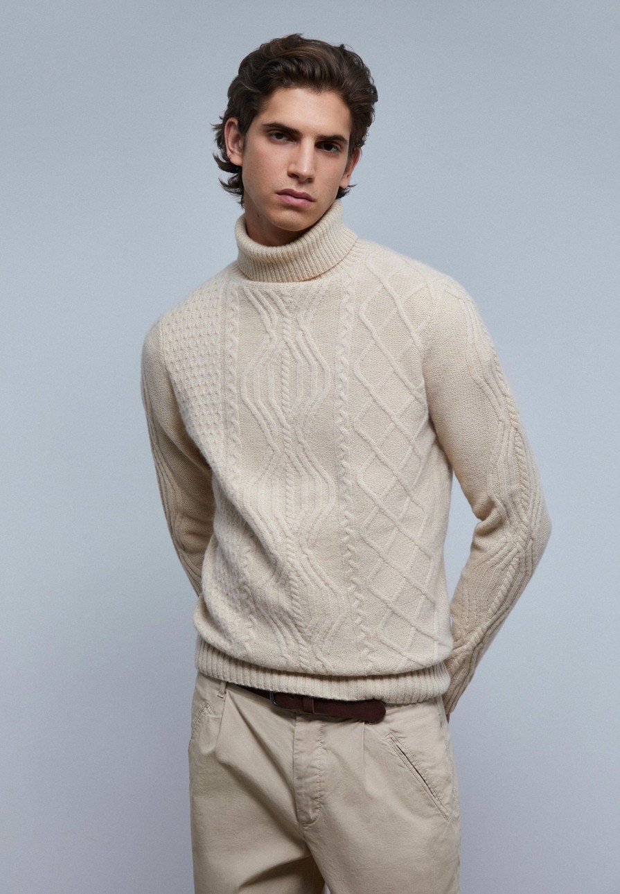 Wholesale scalperscompany Merino Wool Turn-Down Collar Jumper