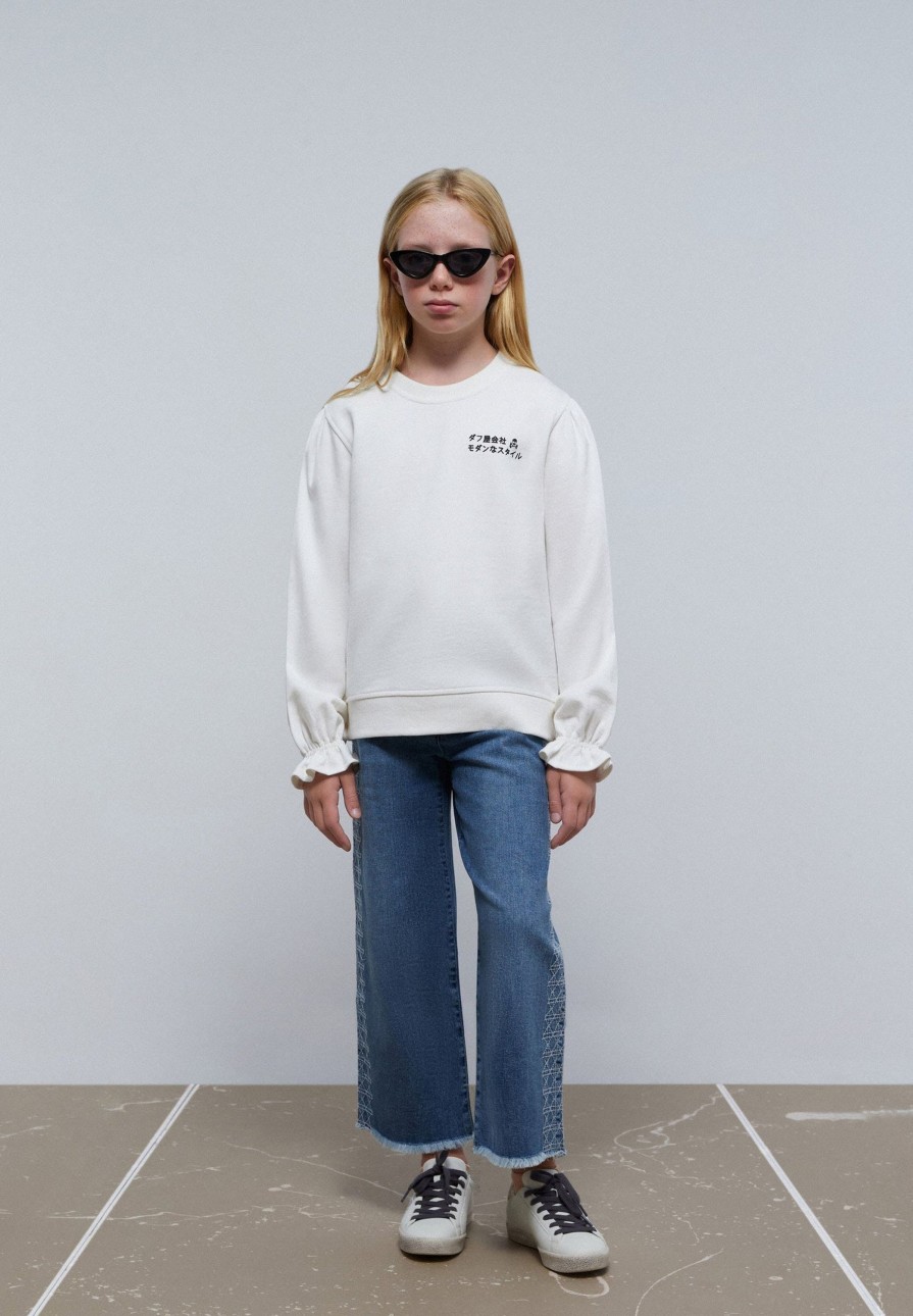 Online scalperscompany Sweatshirt With Back Embroidered Logo Off White