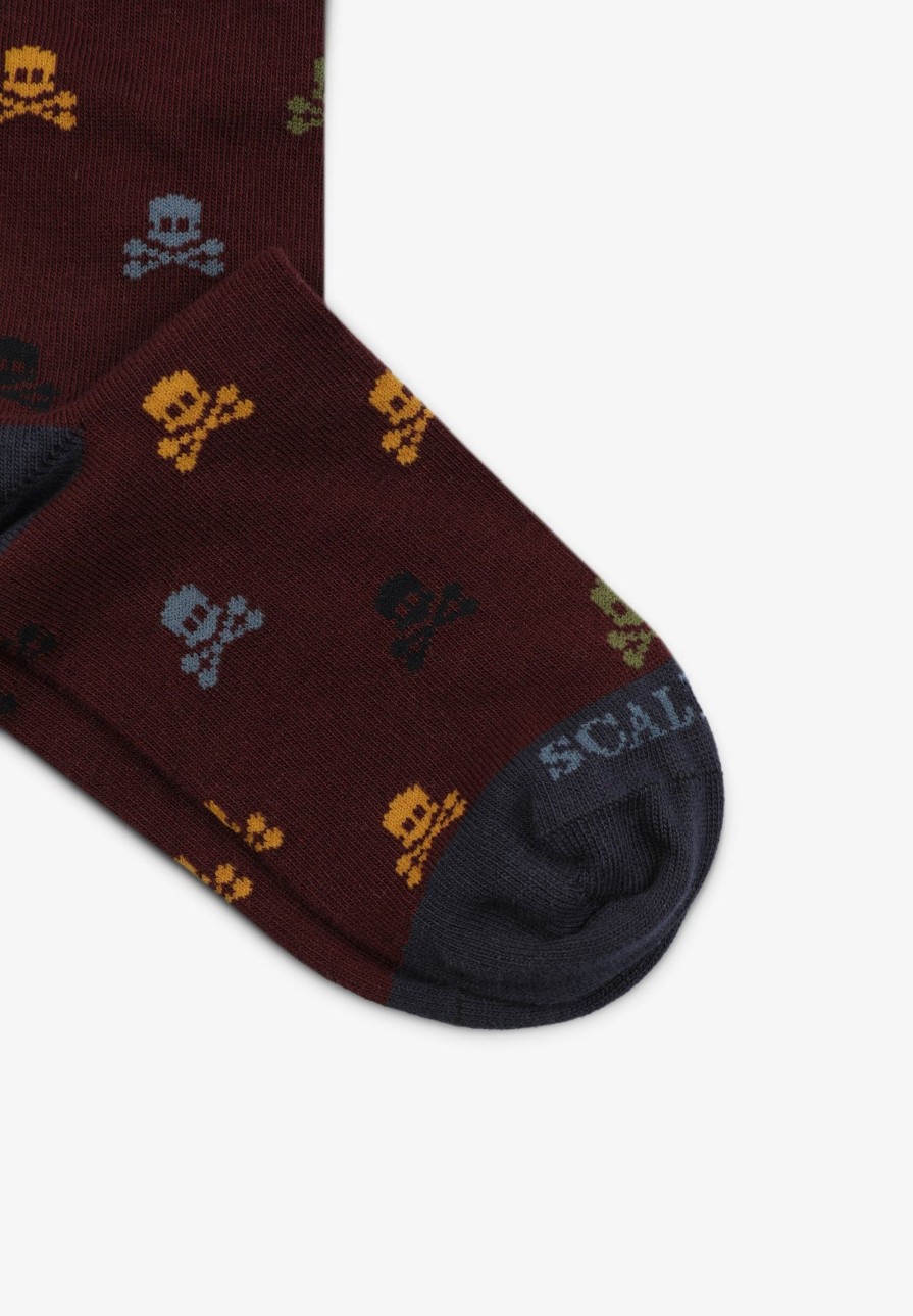 Clearance scalperscompany All-Over Multi-Coloured Skull Socks