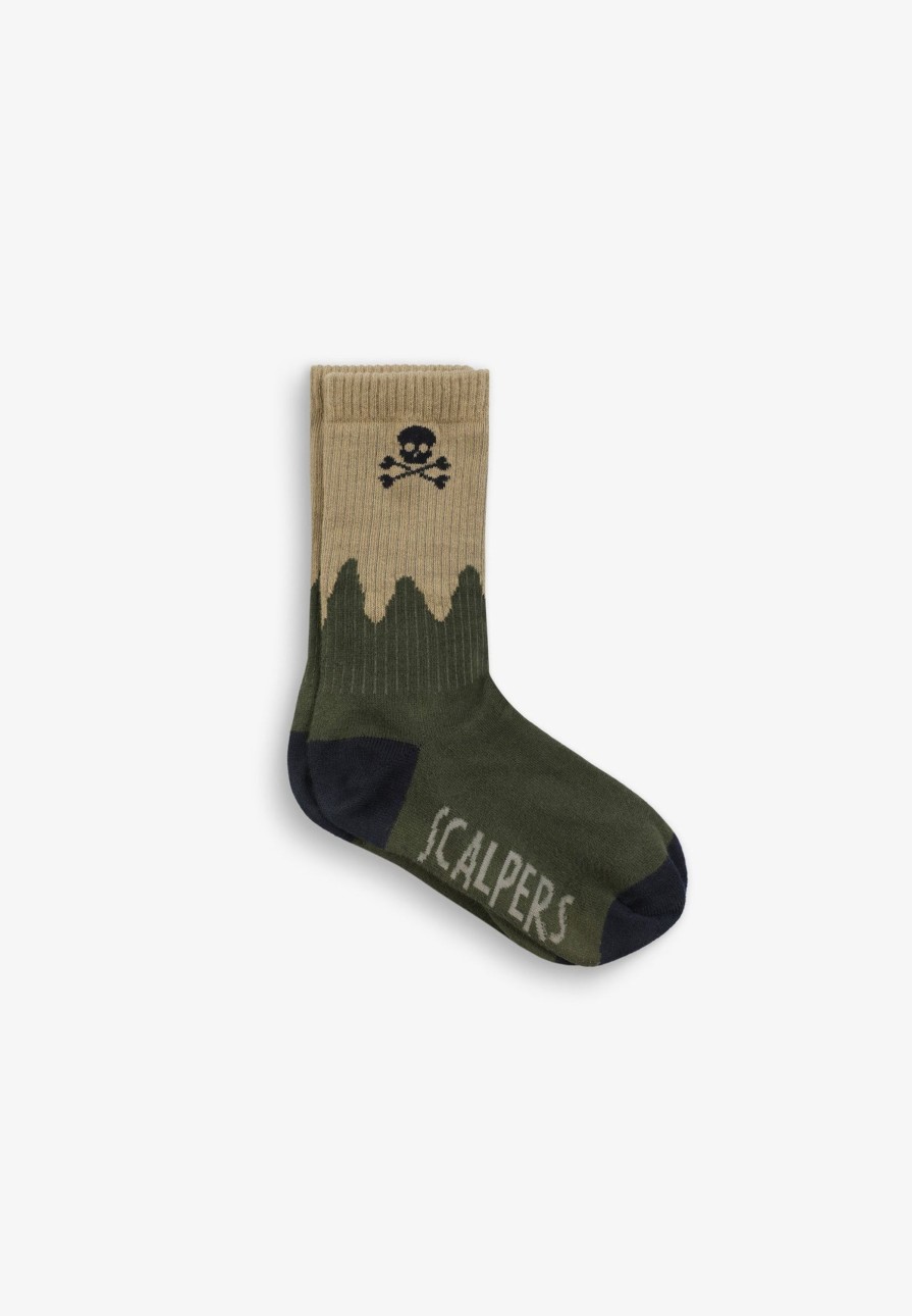 New scalperscompany Two-Tone Skull Socks