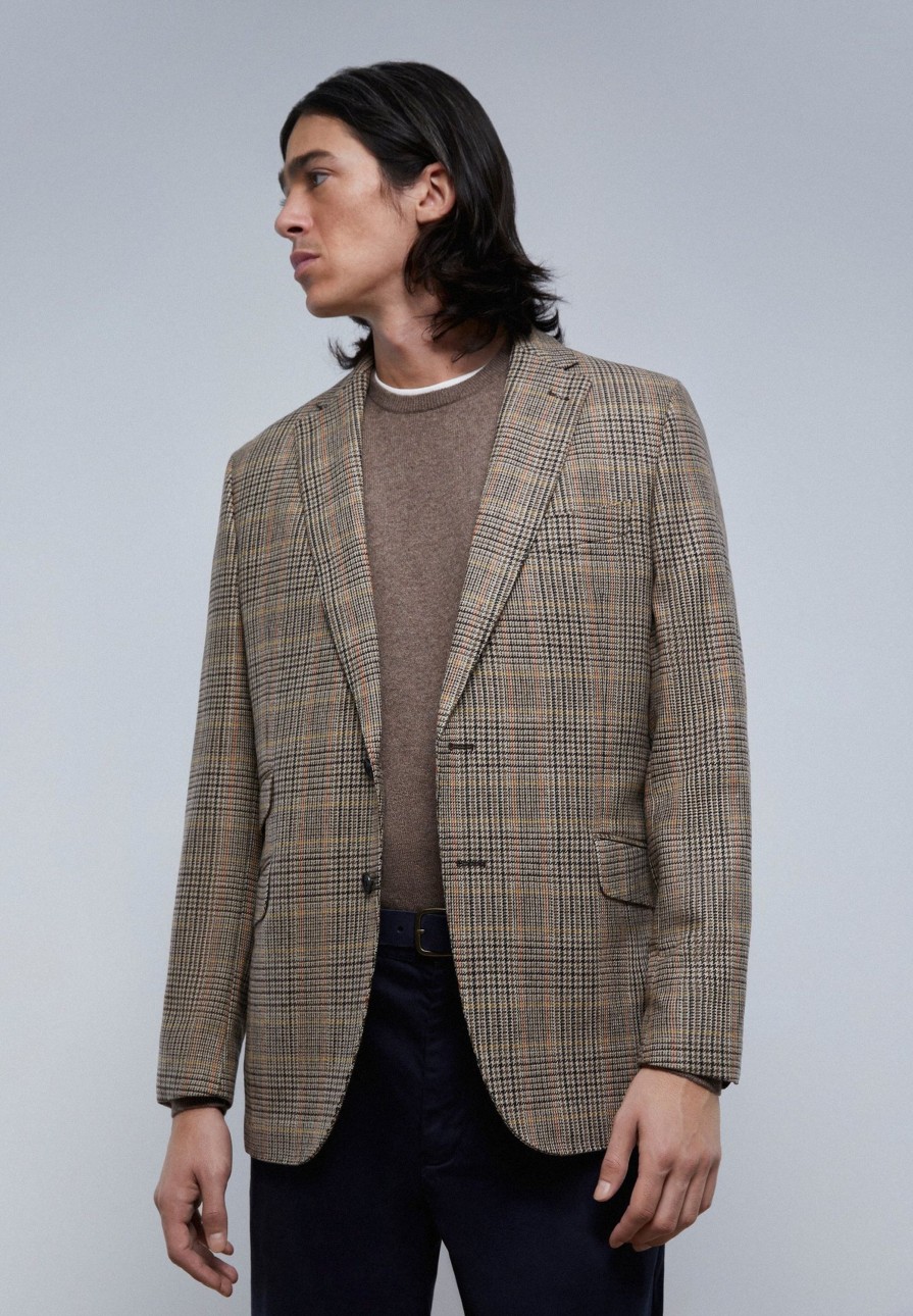 Best scalperscompany Checked Blazer Brown Check