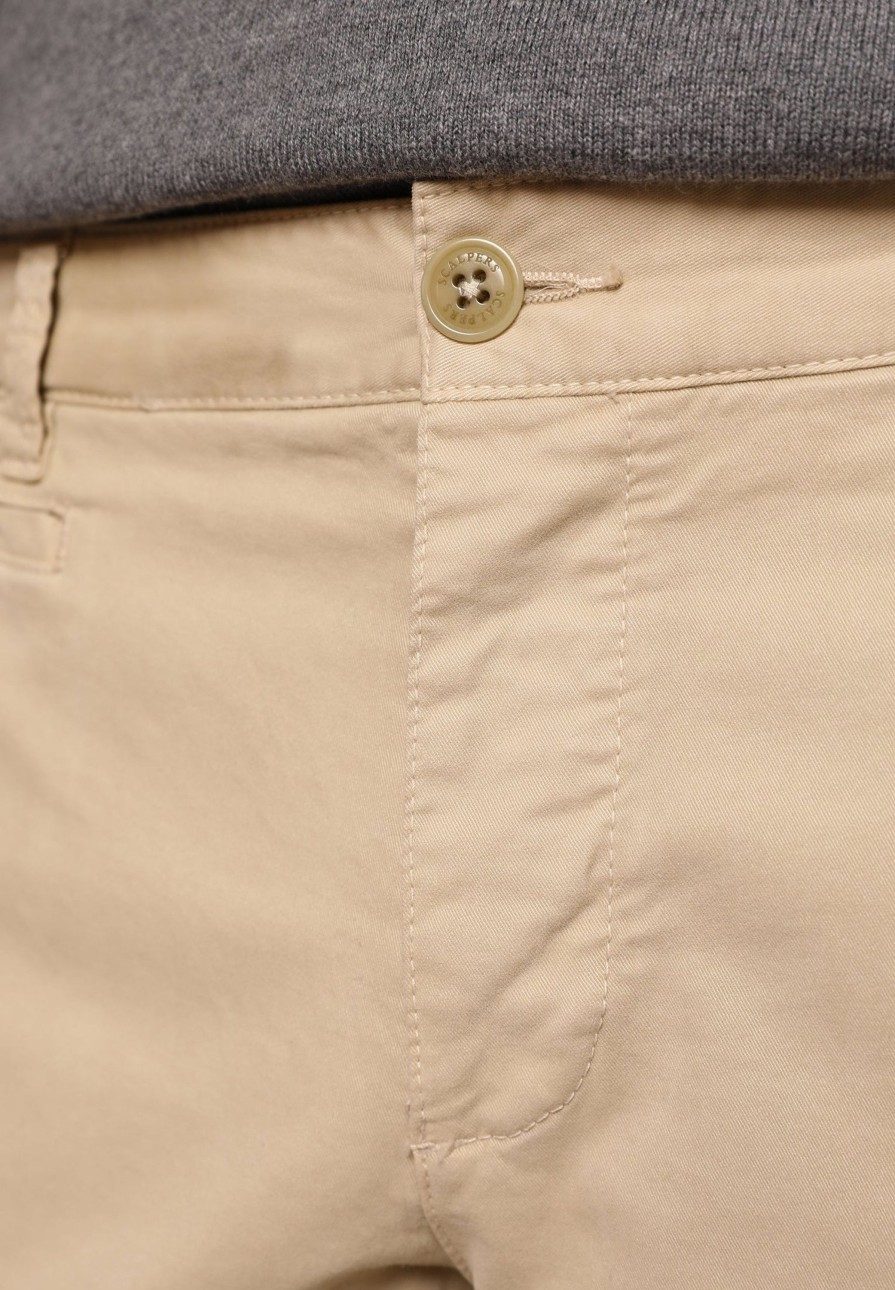 Clearance scalperscompany Dyed Cotton Chino Trousers Stone