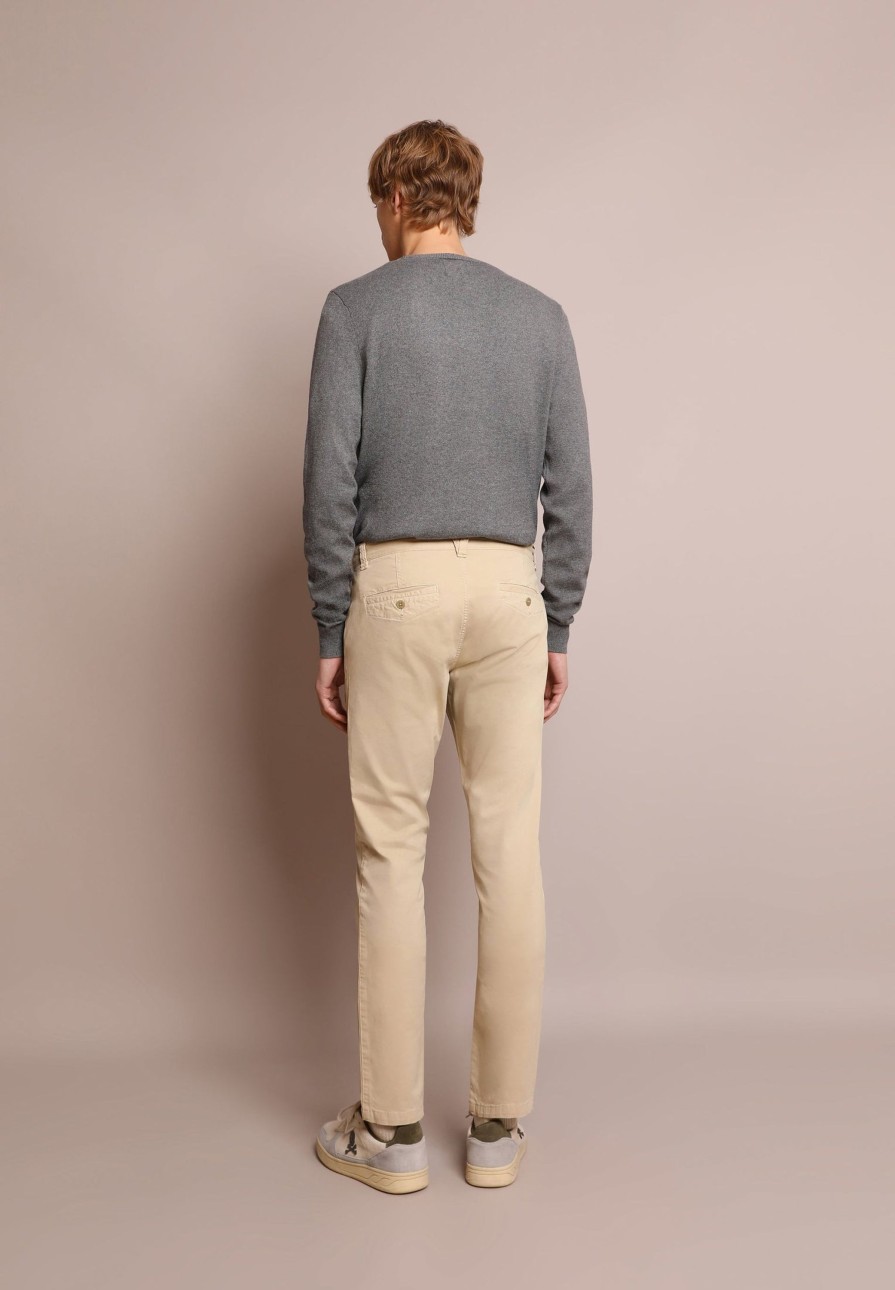 Clearance scalperscompany Dyed Cotton Chino Trousers Stone