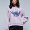 Best scalperscompany Faded Sweatshirt With Glitter Logo