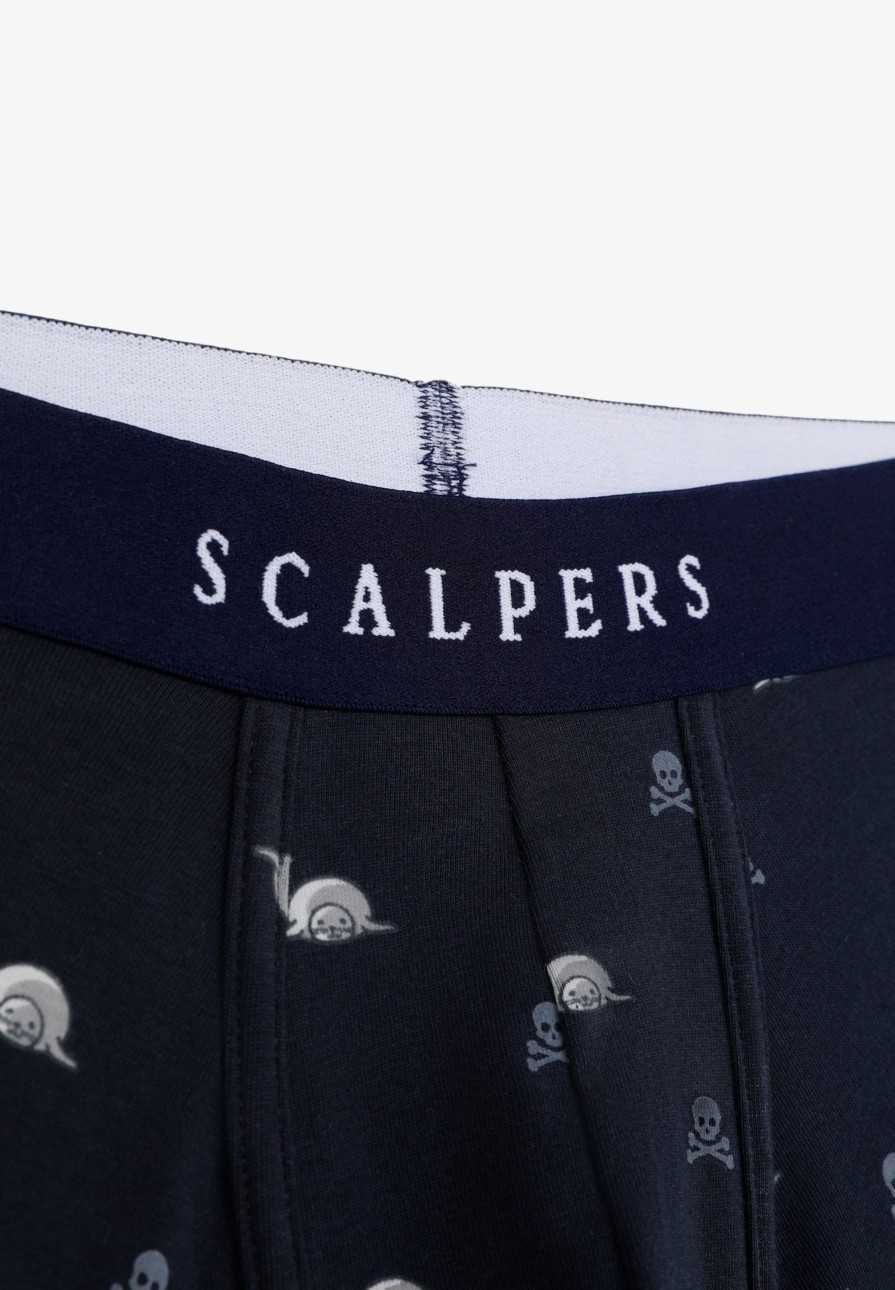 Clearance scalperscompany Cotton Boxers With Motifs