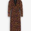 Wholesale scalperscompany Animal Print Midi Dress Multicolor