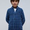 Wholesale scalperscompany Plaid Check Shirt Blue Check