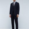 Hot scalperscompany Navy Blue Wool Suit Navy Spike