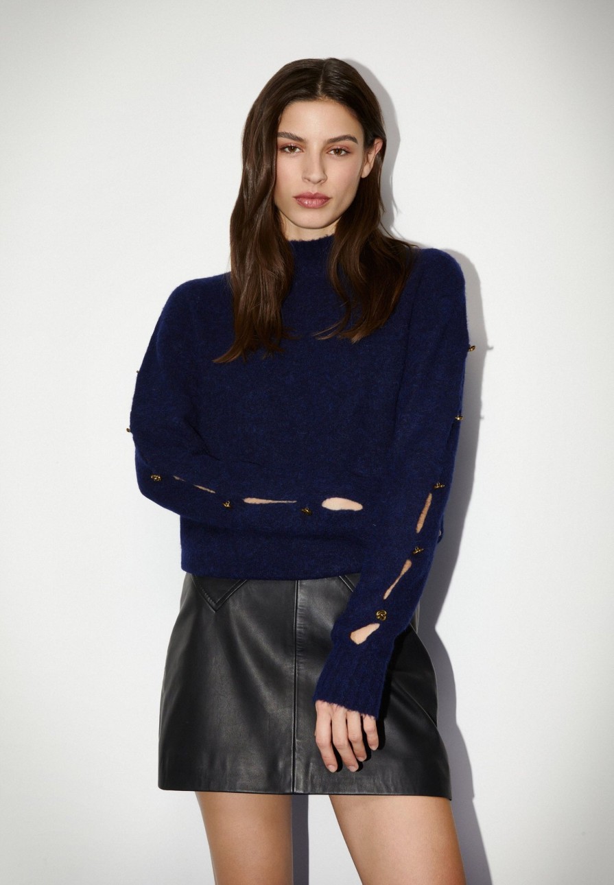 Clearance scalperscompany Sweater With Buttoned Sleeves