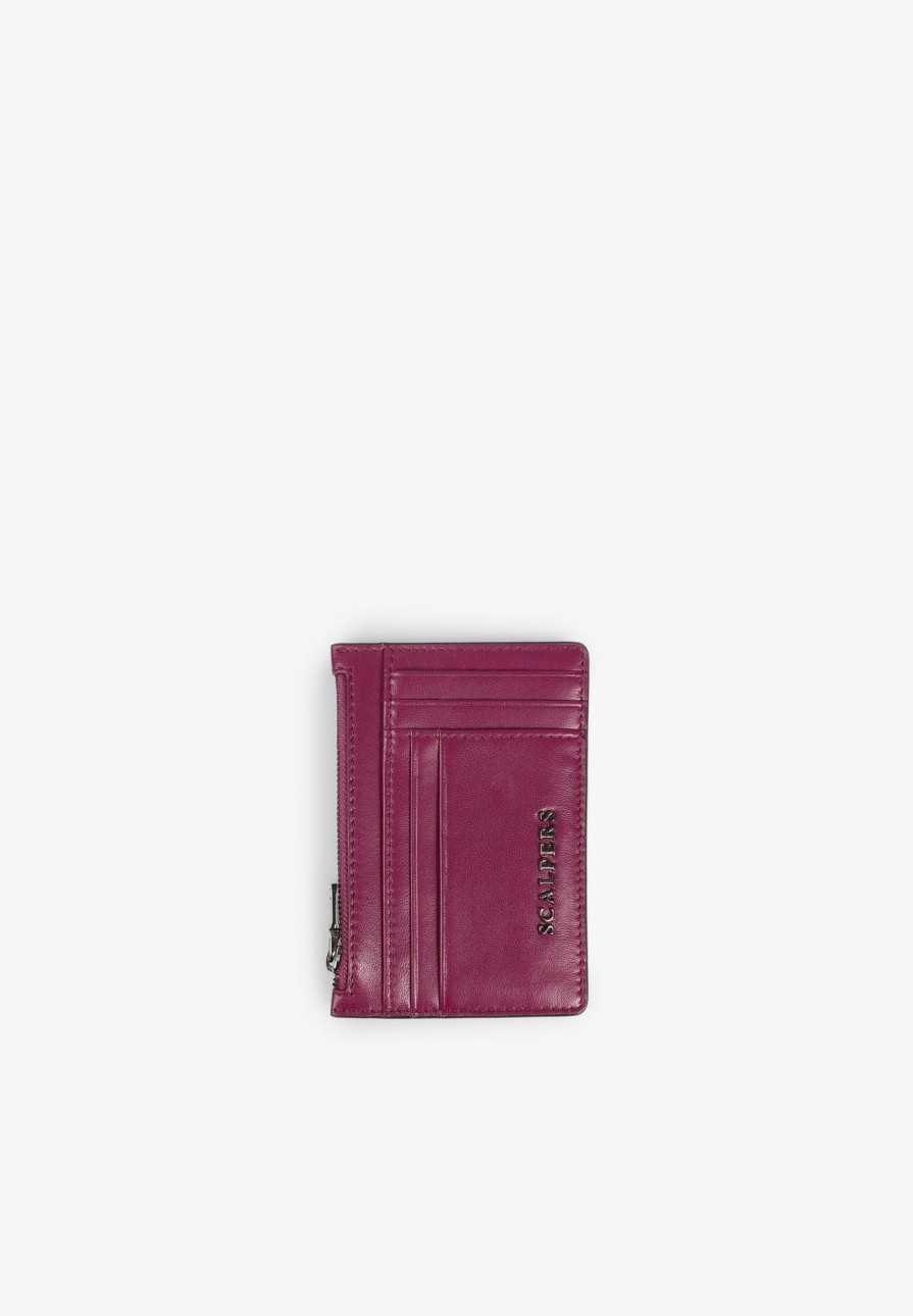 Wholesale scalperscompany Zipped Leather Card Holder