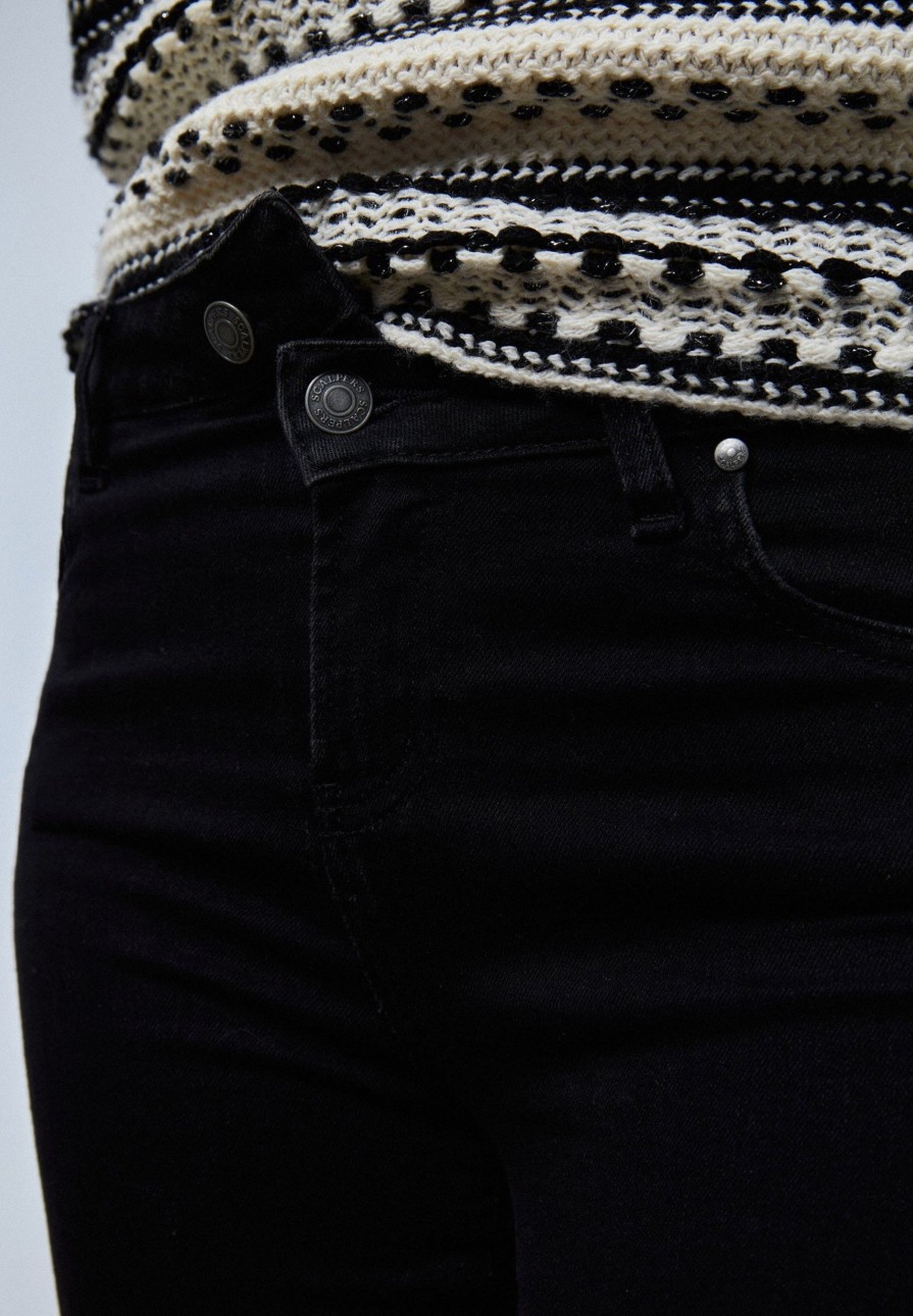 New scalperscompany Skinny Jeans With Buttons Black