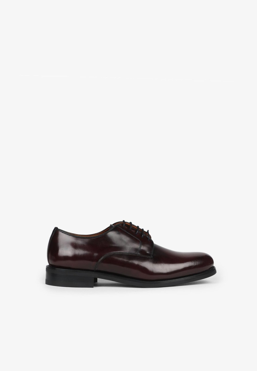 New scalperscompany Leather Shoes With Laces Burgundy