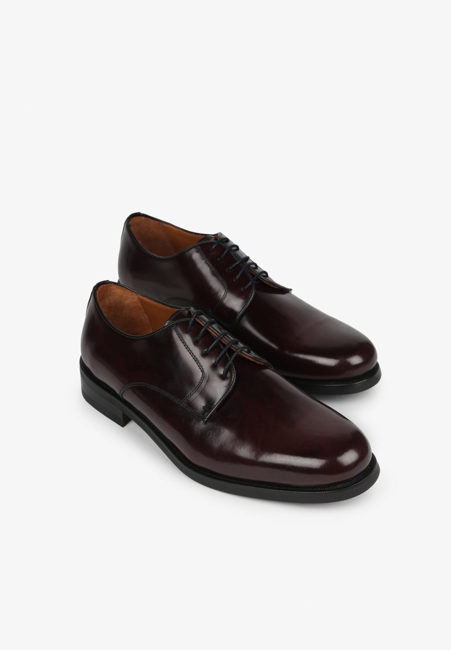 New scalperscompany Leather Shoes With Laces Burgundy