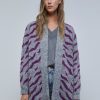 Clearance scalperscompany Animal Print Knit Cardigan Grey