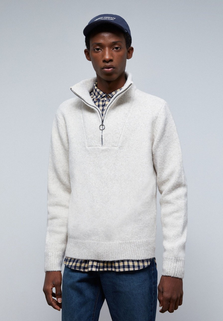 Online scalperscompany Premium Zip-Neck Sweater