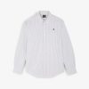 Clearance scalperscompany Oxford Shirt With Contrast Skull Print Navy Stripes