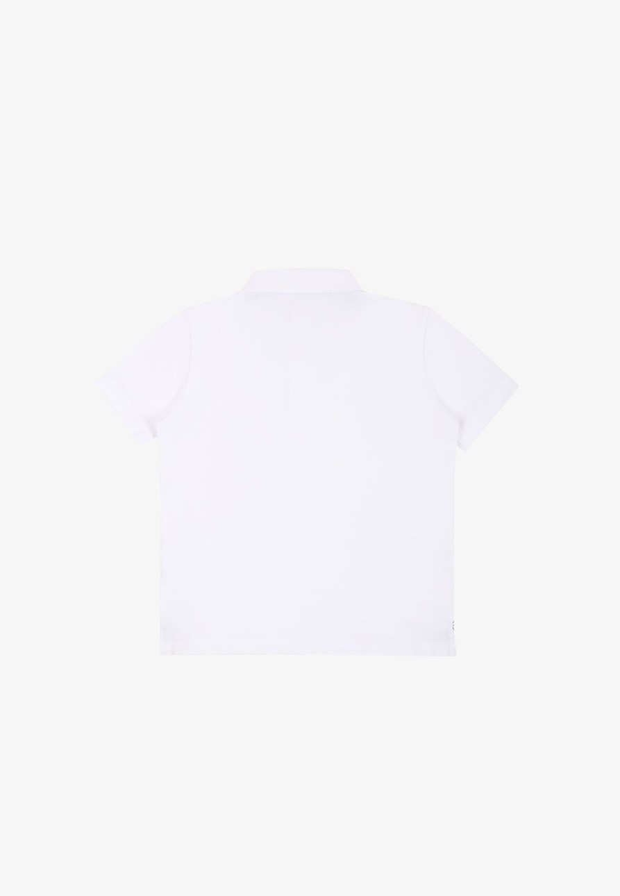 Online scalperscompany Basic Polo Shirt With Skull White