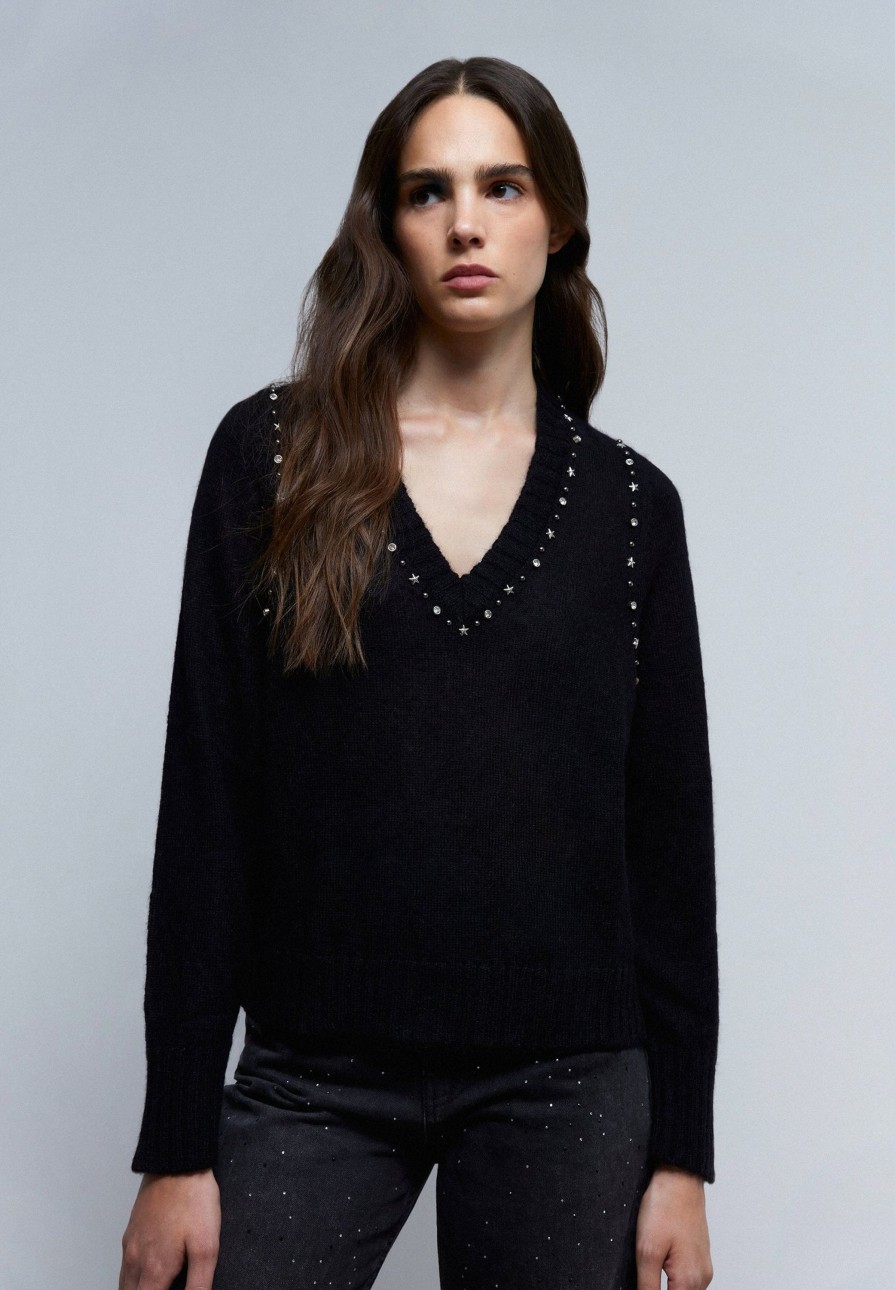 New scalperscompany Knit Sweater With Studs